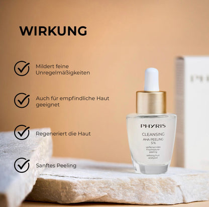 AHA PEELING 5% - verfeinerndes, Fältchen reduzierendes Fruchtsäure-Peeling