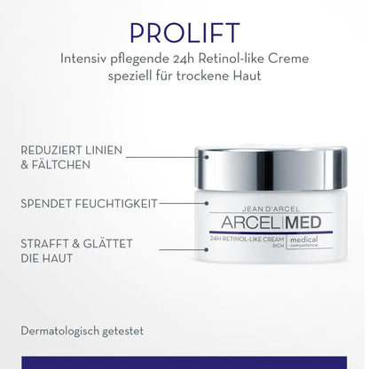 FIRMNESS & DEFINITION - 24H RETINOL-LIKE CREAM RICH - ARCELMED PROLIFT