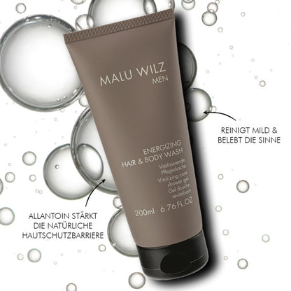 Malu Wilz Men Energizing Hair & Body Wash, 200ml