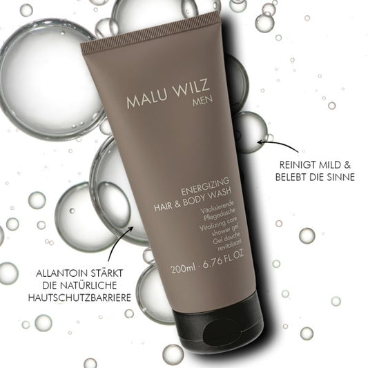 Malu Wilz Men Energizing Hair & Body Wash, 200ml